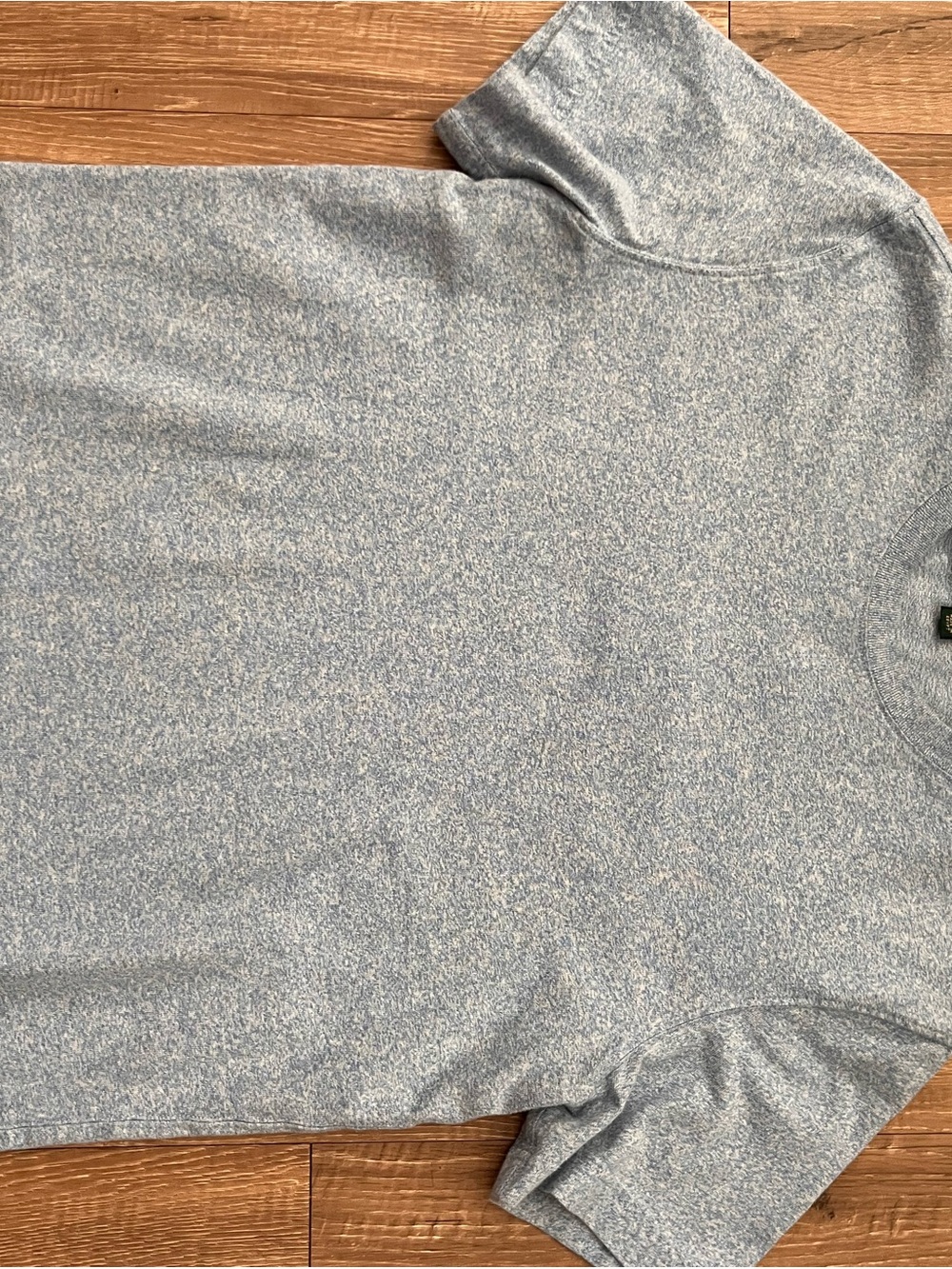 J. Crew heavyweight relaxed fit Men's Heathered Sky Blue Crewneck Sweater